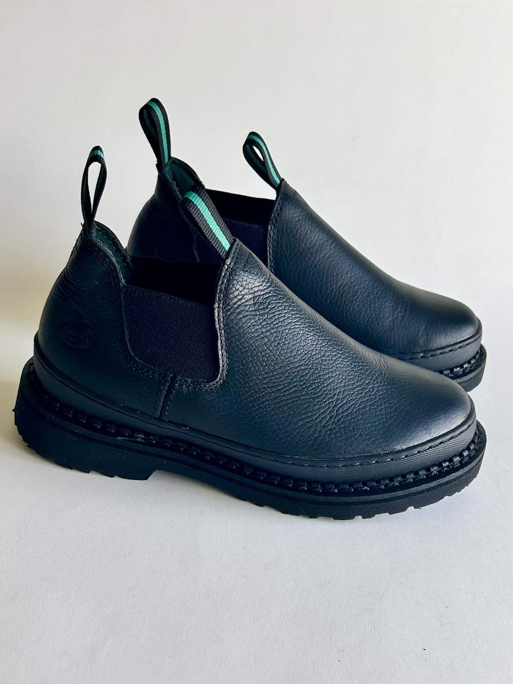 Men’s Georgia Giant Oil&Slip Resistant Black Leather Low Top Boots size 8
